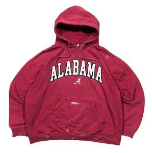 Vintage Y2K Alabama NCAA Hoodie Sweatshirt Painters Distressed Size Large